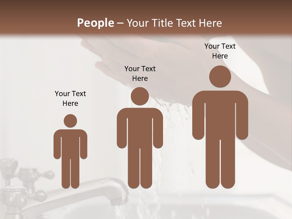 A Man Washing His Face In A Sink PowerPoint Template