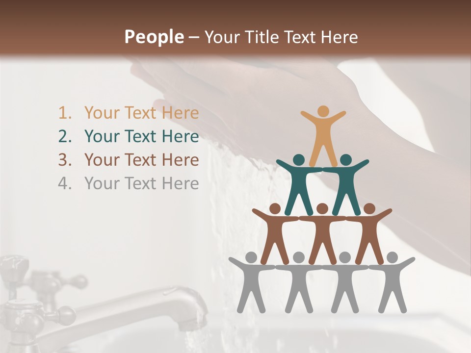 A Man Washing His Face In A Sink PowerPoint Template