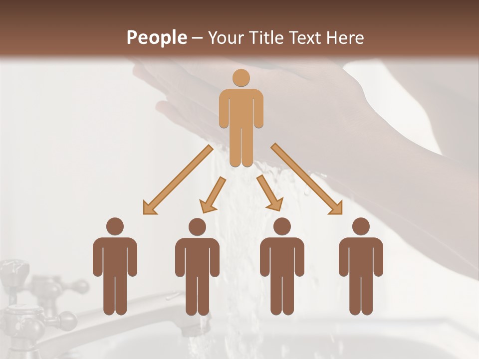 A Man Washing His Face In A Sink PowerPoint Template