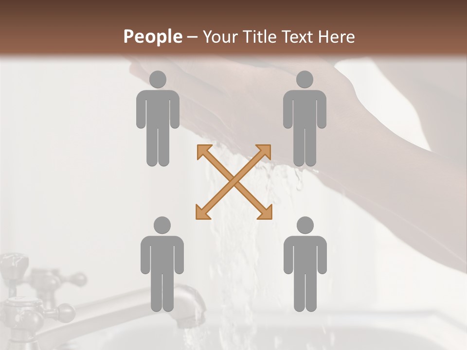 A Man Washing His Face In A Sink PowerPoint Template