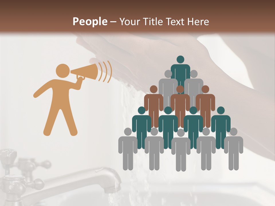 A Man Washing His Face In A Sink PowerPoint Template