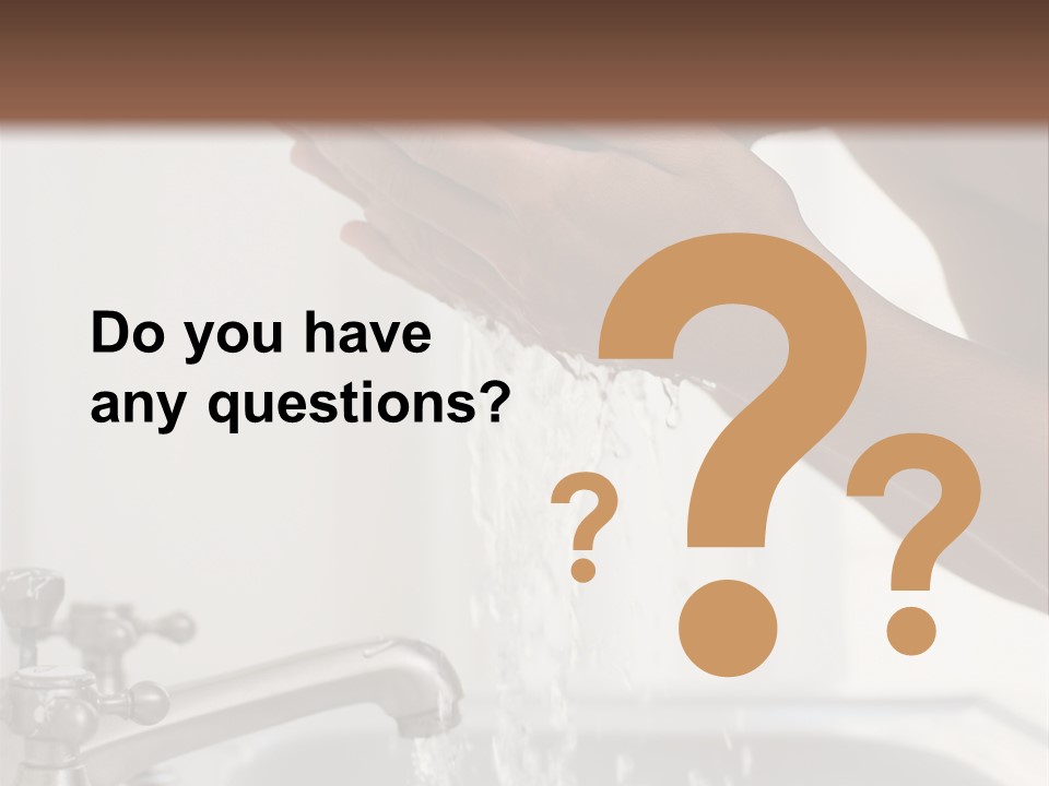 A Man Washing His Face In A Sink PowerPoint Template