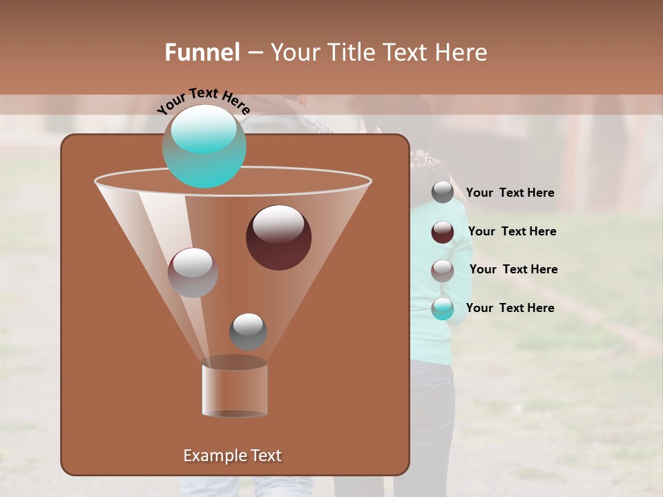 A Man And Woman Walking Down A Road With A Brick Building In The Background PowerPoint Template