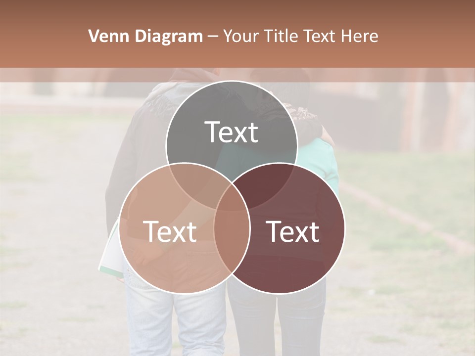 A Man And Woman Walking Down A Road With A Brick Building In The Background PowerPoint Template