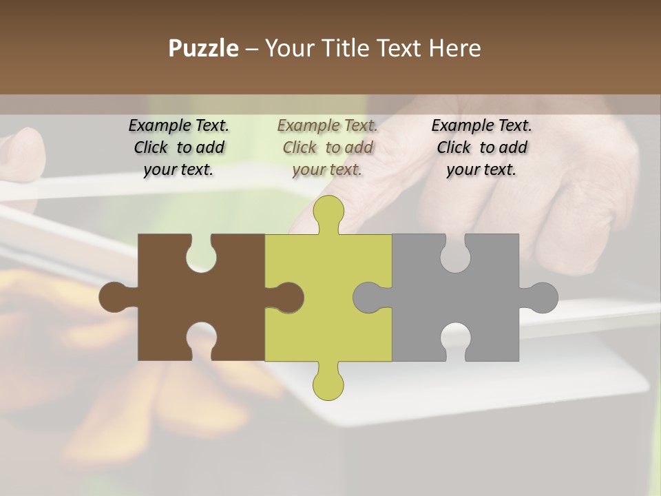 A Person Using A Tablet On A Table PowerPoint Template