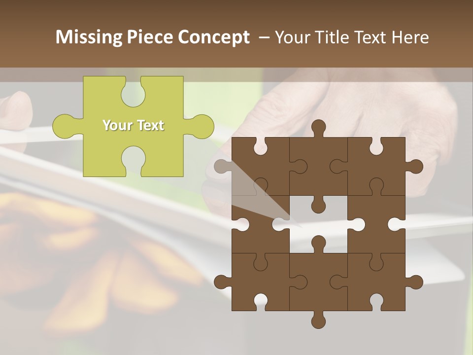 A Person Using A Tablet On A Table PowerPoint Template