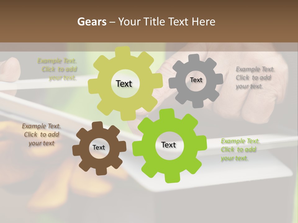 A Person Using A Tablet On A Table PowerPoint Template