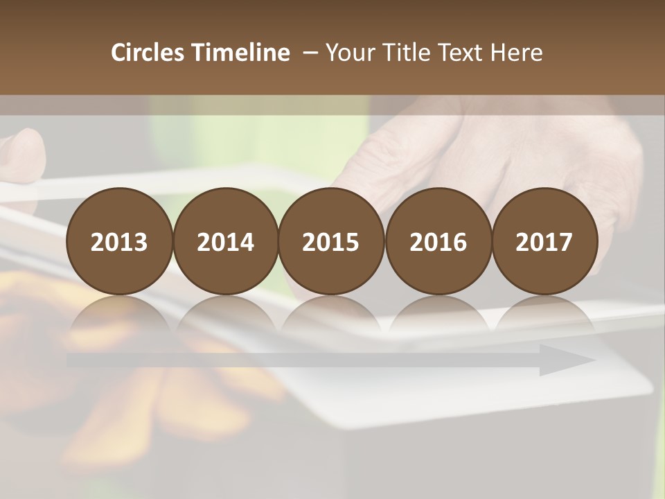 A Person Using A Tablet On A Table PowerPoint Template