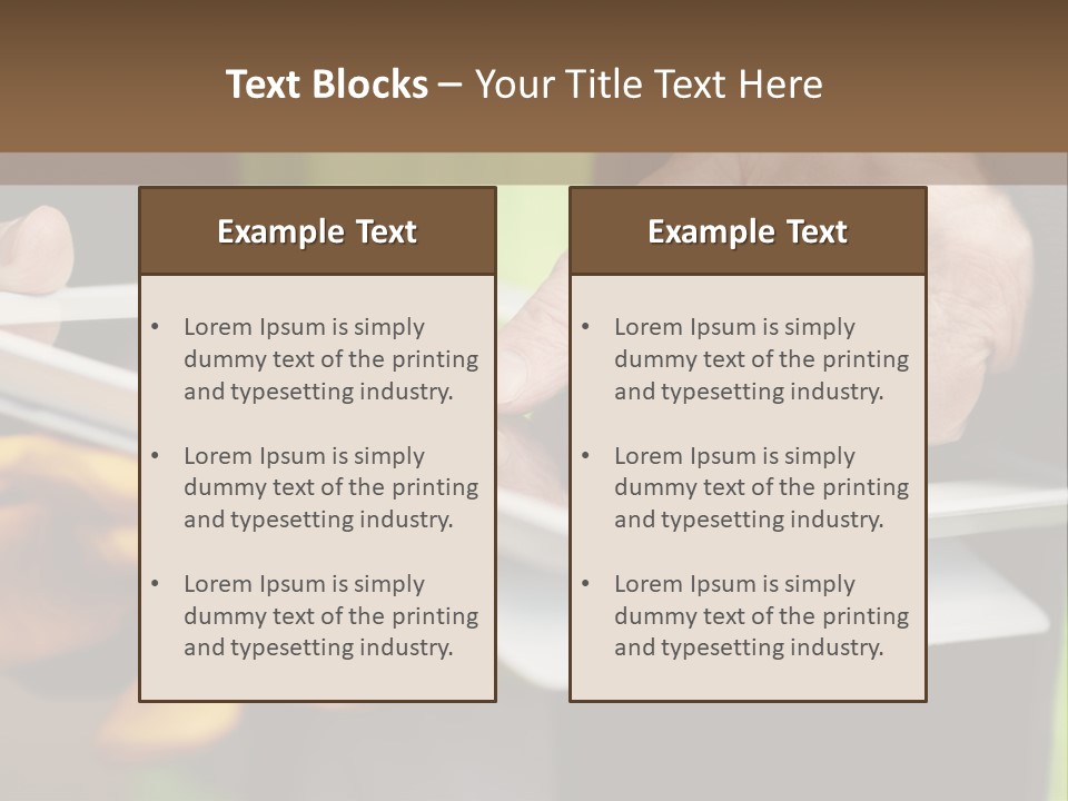 A Person Using A Tablet On A Table PowerPoint Template