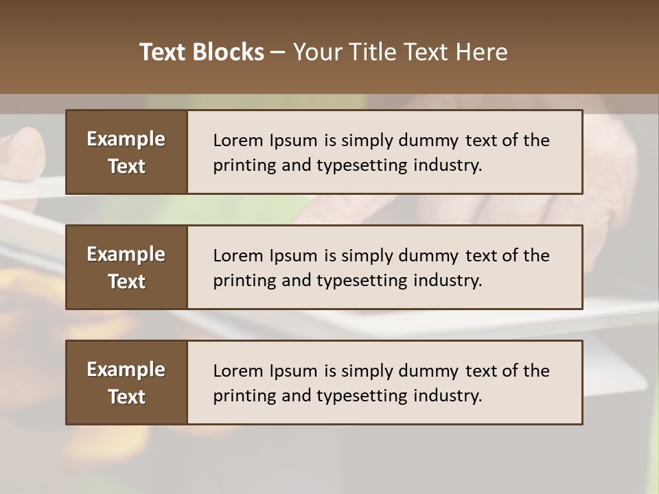 A Person Using A Tablet On A Table PowerPoint Template