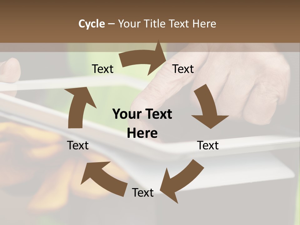A Person Using A Tablet On A Table PowerPoint Template