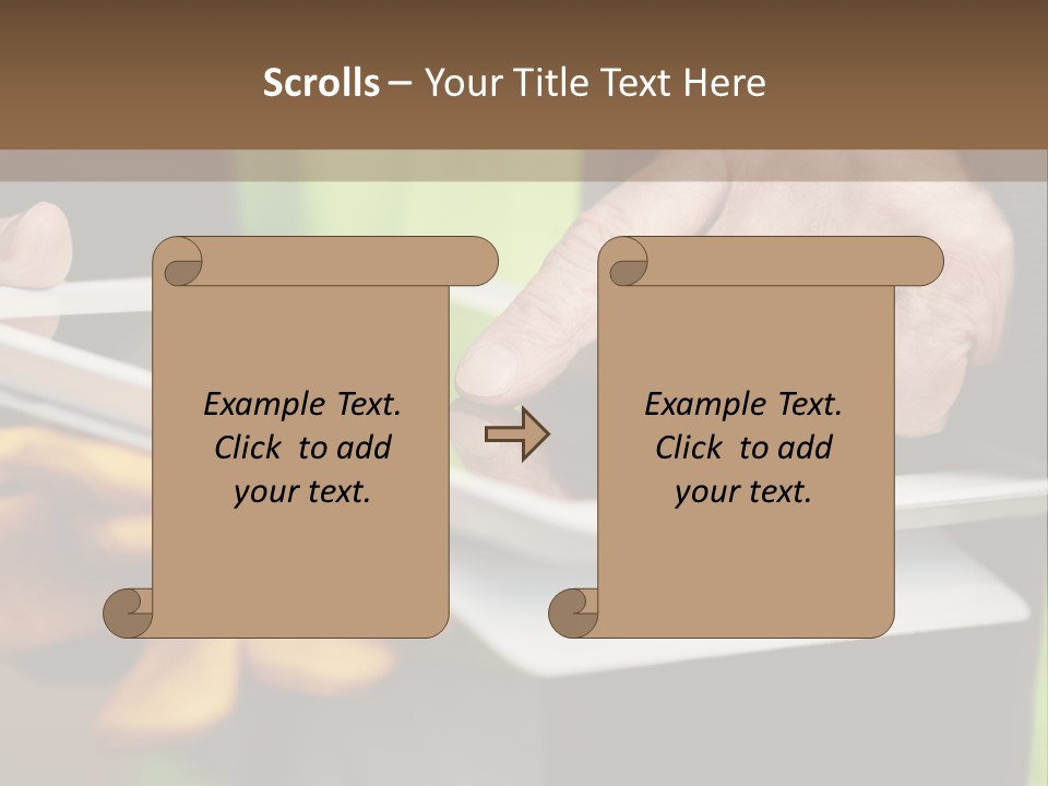A Person Using A Tablet On A Table PowerPoint Template