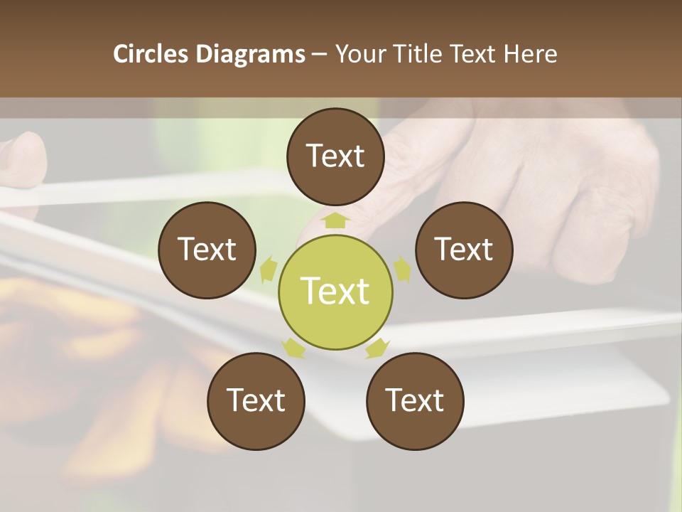 A Person Using A Tablet On A Table PowerPoint Template