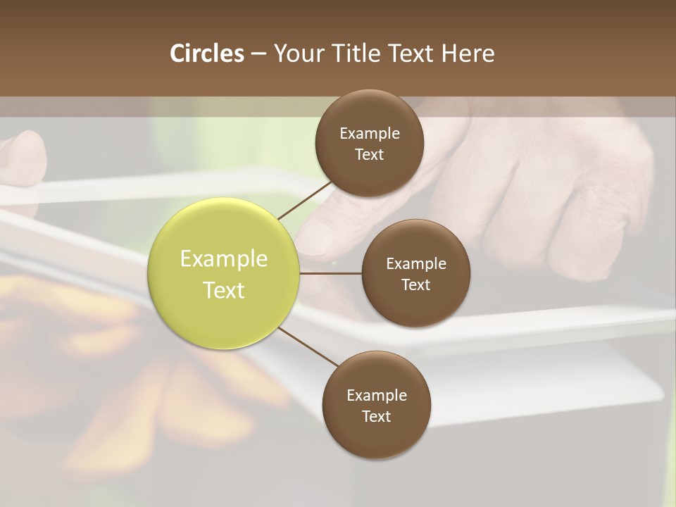 A Person Using A Tablet On A Table PowerPoint Template