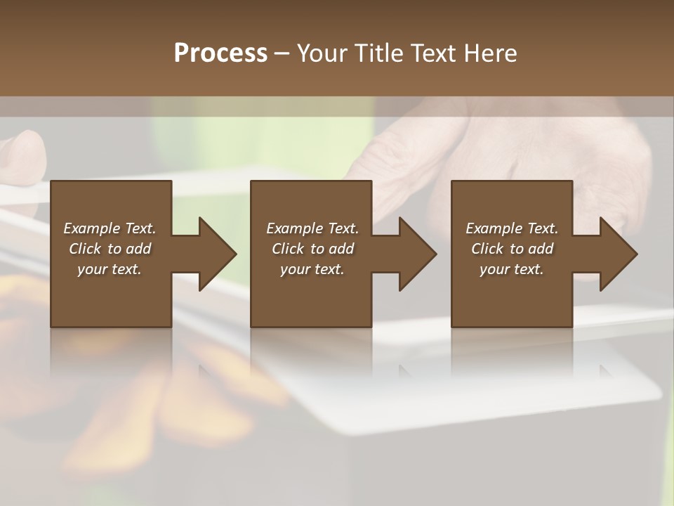A Person Using A Tablet On A Table PowerPoint Template