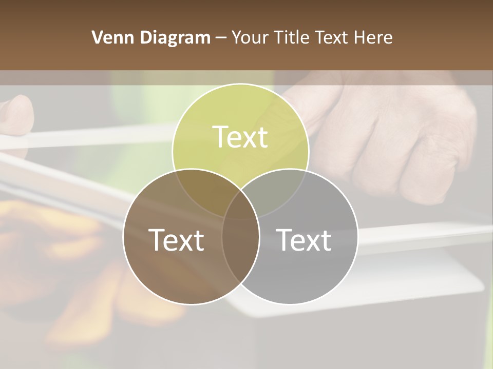 A Person Using A Tablet On A Table PowerPoint Template