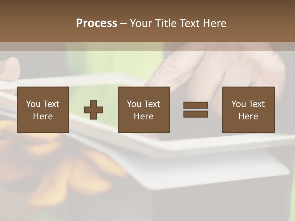 A Person Using A Tablet On A Table PowerPoint Template