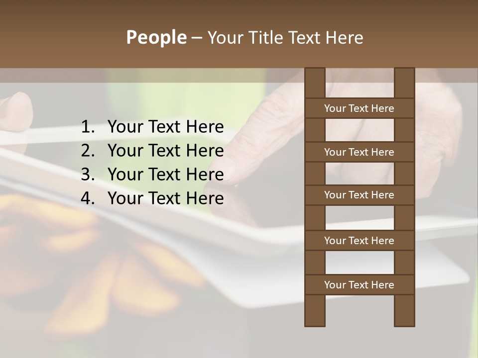 A Person Using A Tablet On A Table PowerPoint Template