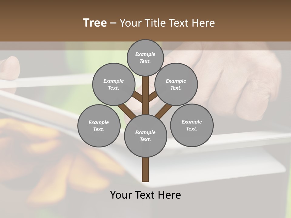 A Person Using A Tablet On A Table PowerPoint Template