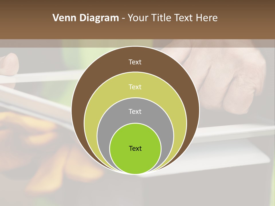 A Person Using A Tablet On A Table PowerPoint Template