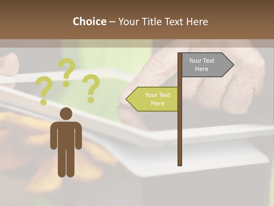 A Person Using A Tablet On A Table PowerPoint Template