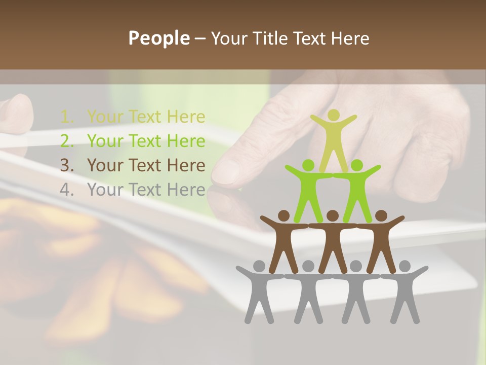 A Person Using A Tablet On A Table PowerPoint Template