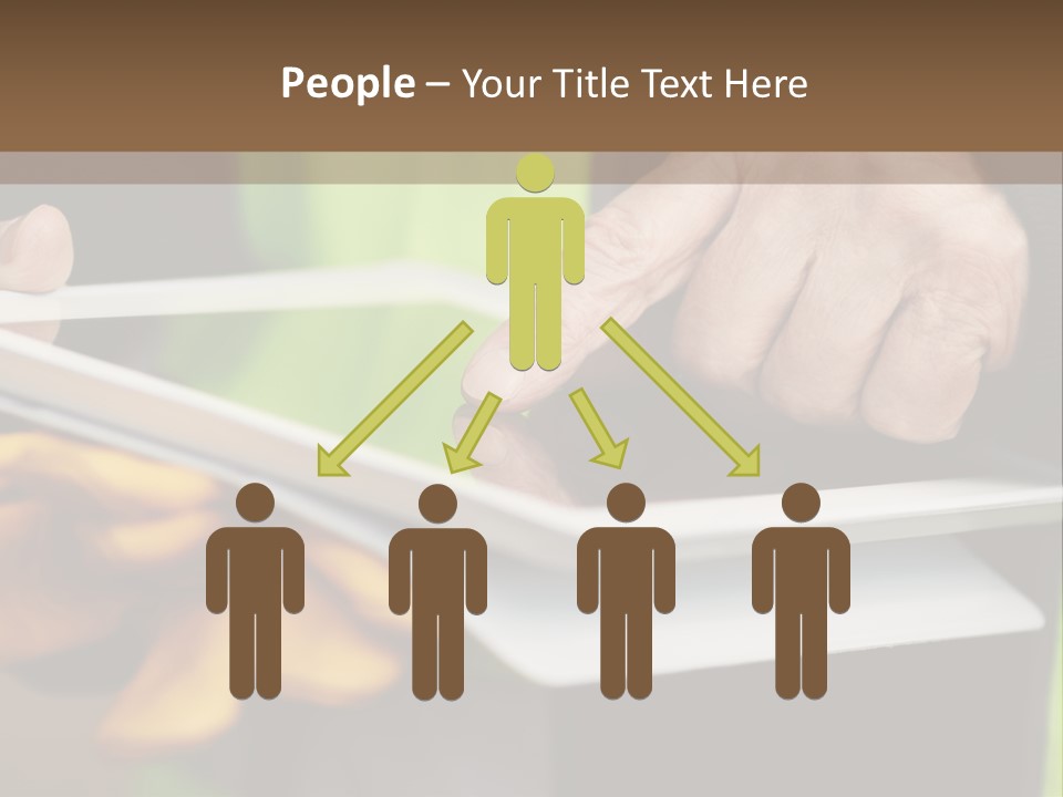 A Person Using A Tablet On A Table PowerPoint Template