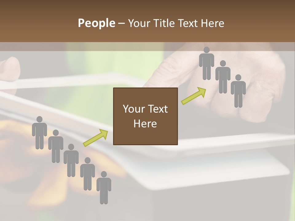 A Person Using A Tablet On A Table PowerPoint Template