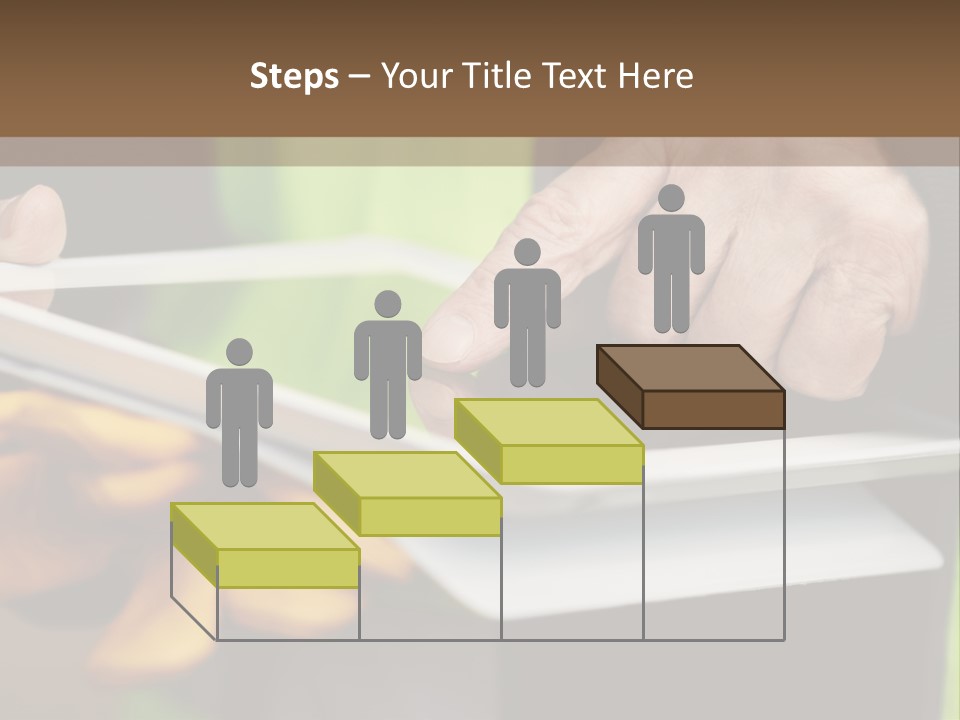 A Person Using A Tablet On A Table PowerPoint Template