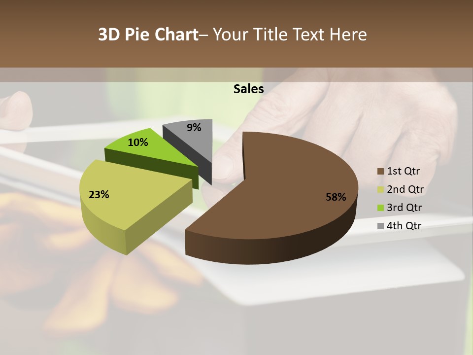 A Person Using A Tablet On A Table PowerPoint Template