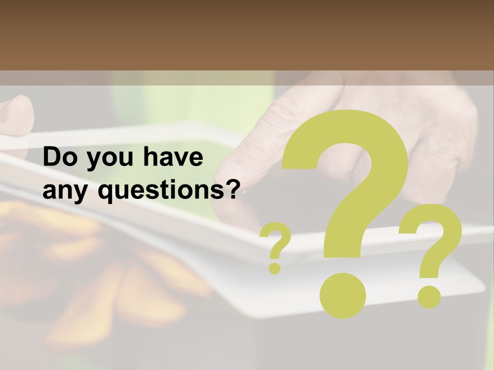 A Person Using A Tablet On A Table PowerPoint Template