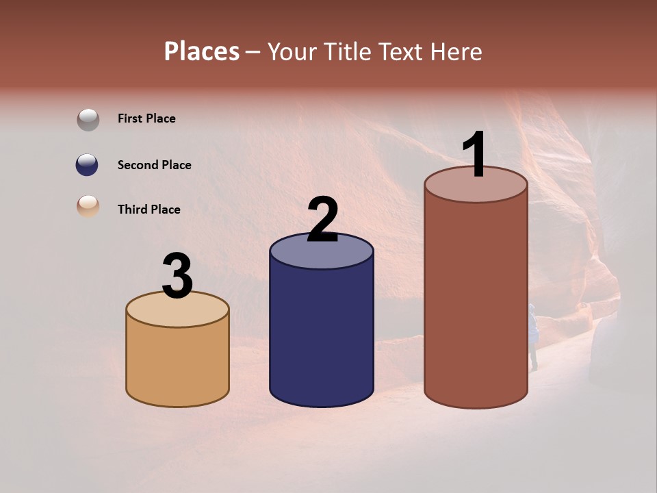 A Person Standing In The Middle Of A Canyon PowerPoint Template