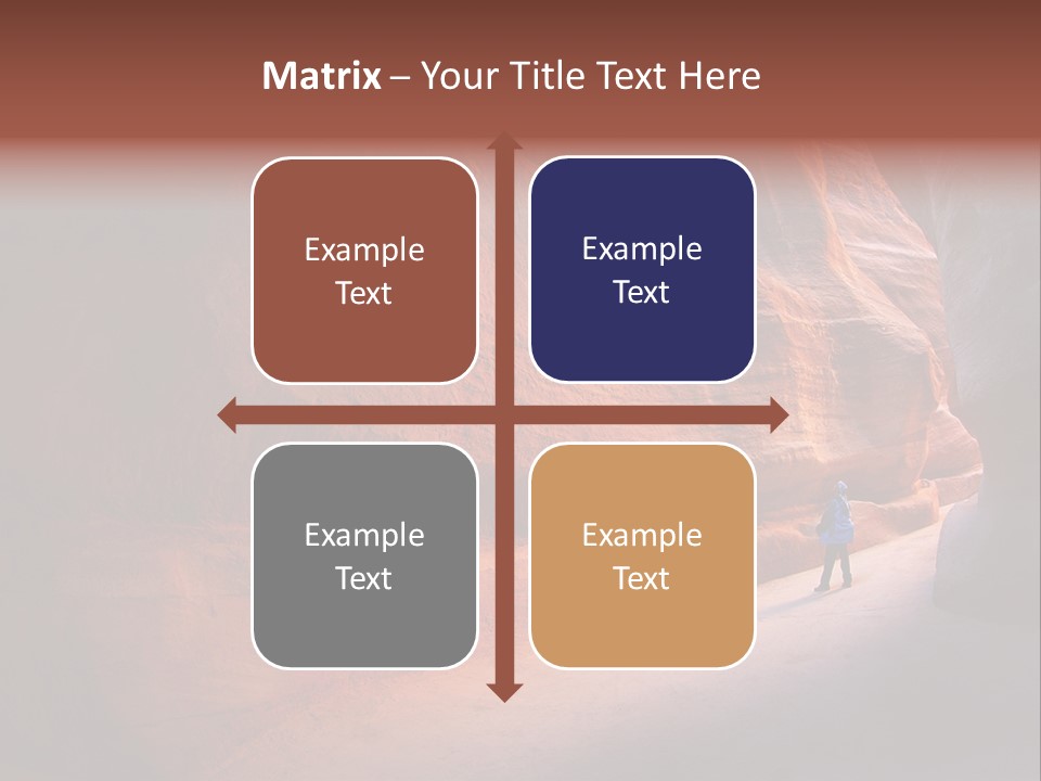 A Person Standing In The Middle Of A Canyon PowerPoint Template
