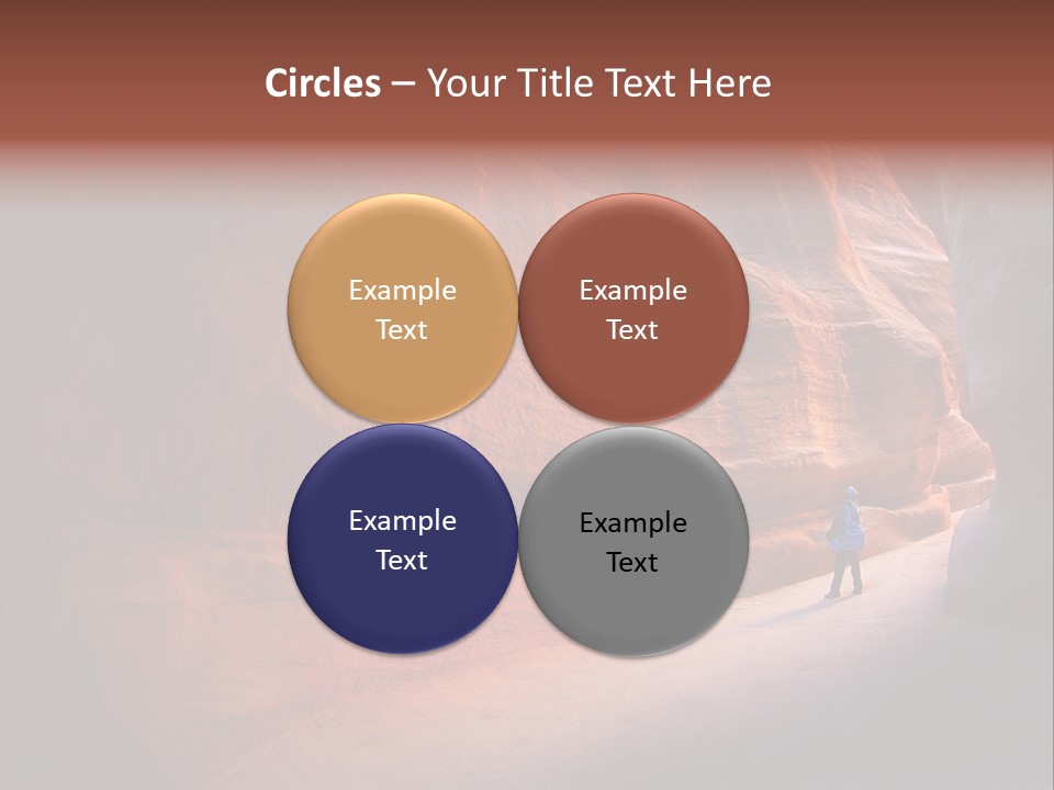 A Person Standing In The Middle Of A Canyon PowerPoint Template