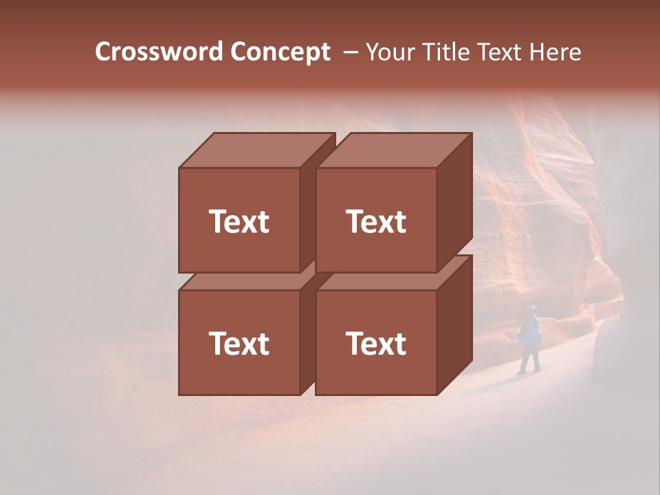 A Person Standing In The Middle Of A Canyon PowerPoint Template