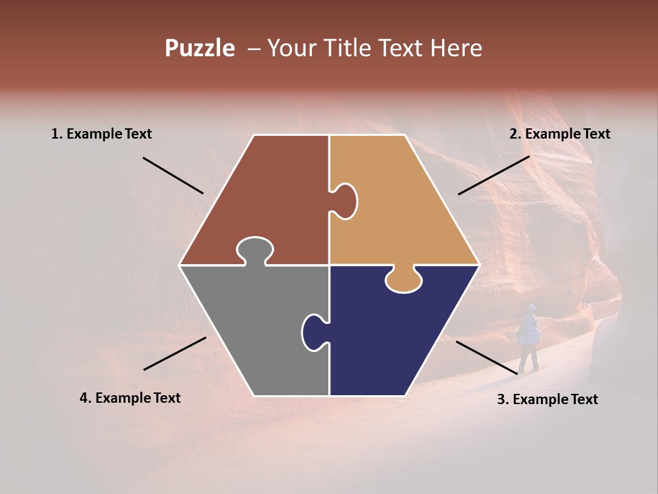 A Person Standing In The Middle Of A Canyon PowerPoint Template