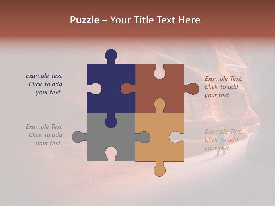 A Person Standing In The Middle Of A Canyon PowerPoint Template