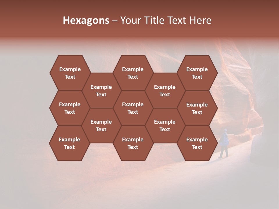 A Person Standing In The Middle Of A Canyon PowerPoint Template