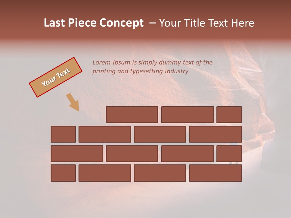 A Person Standing In The Middle Of A Canyon PowerPoint Template