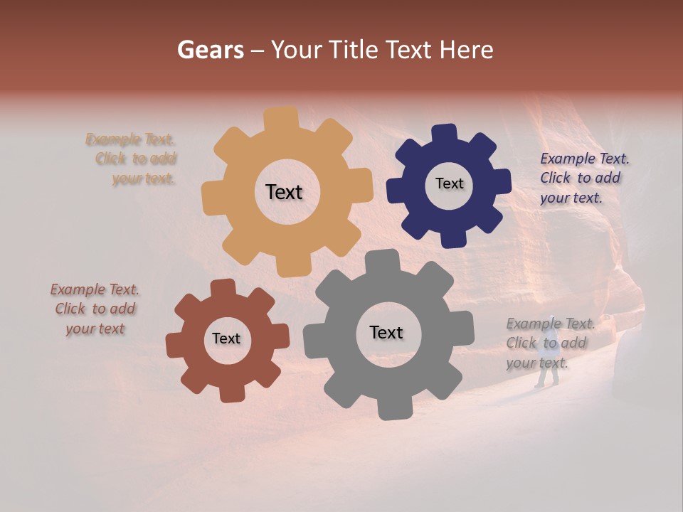 A Person Standing In The Middle Of A Canyon PowerPoint Template