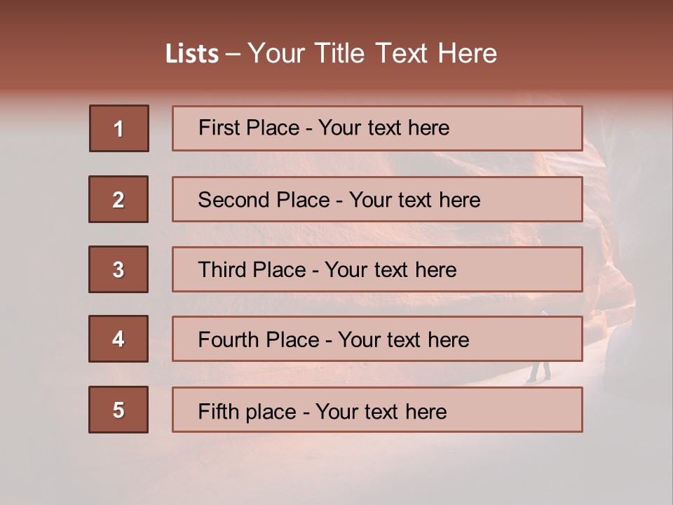 A Person Standing In The Middle Of A Canyon PowerPoint Template