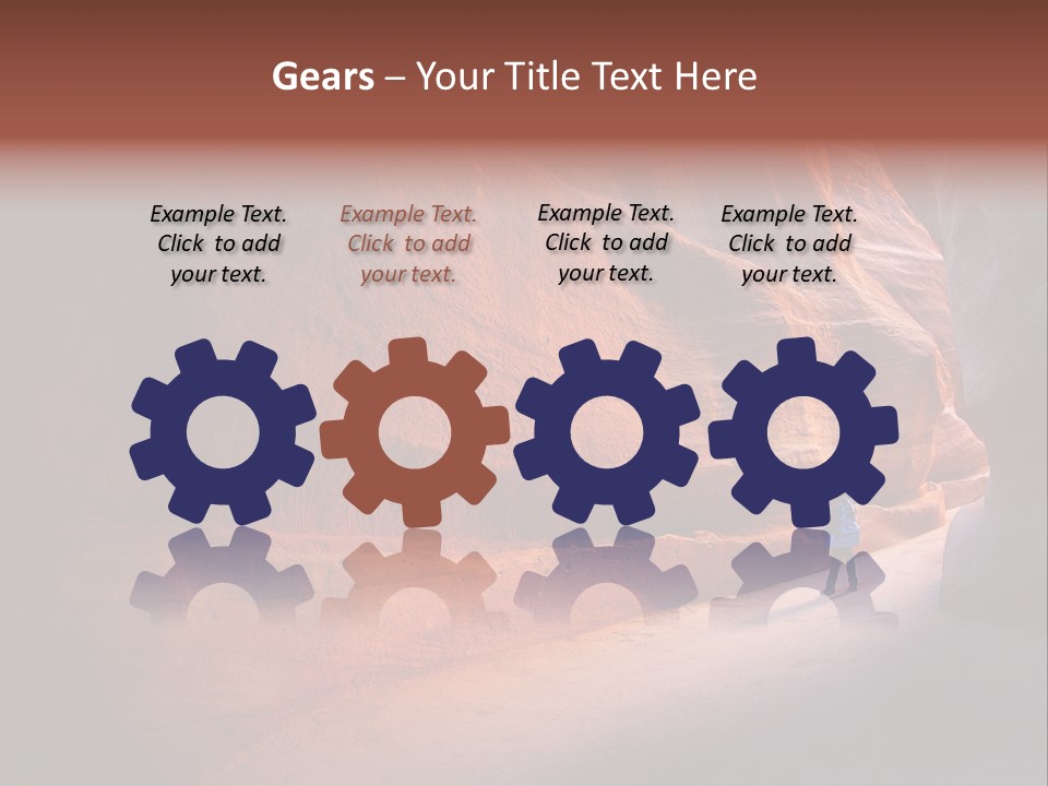 A Person Standing In The Middle Of A Canyon PowerPoint Template