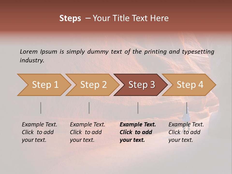 A Person Standing In The Middle Of A Canyon PowerPoint Template