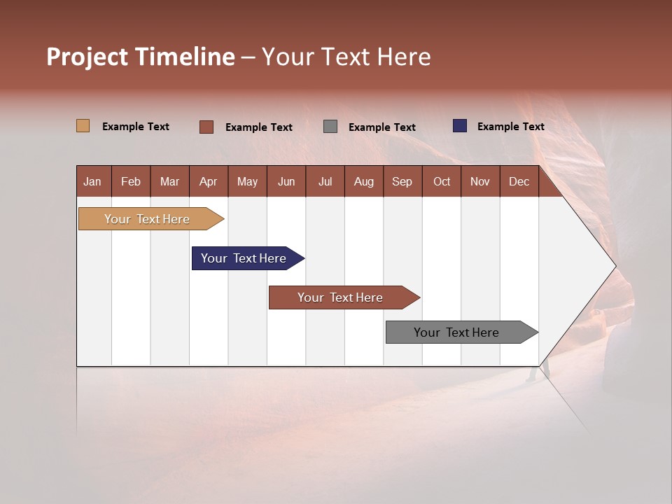 A Person Standing In The Middle Of A Canyon PowerPoint Template