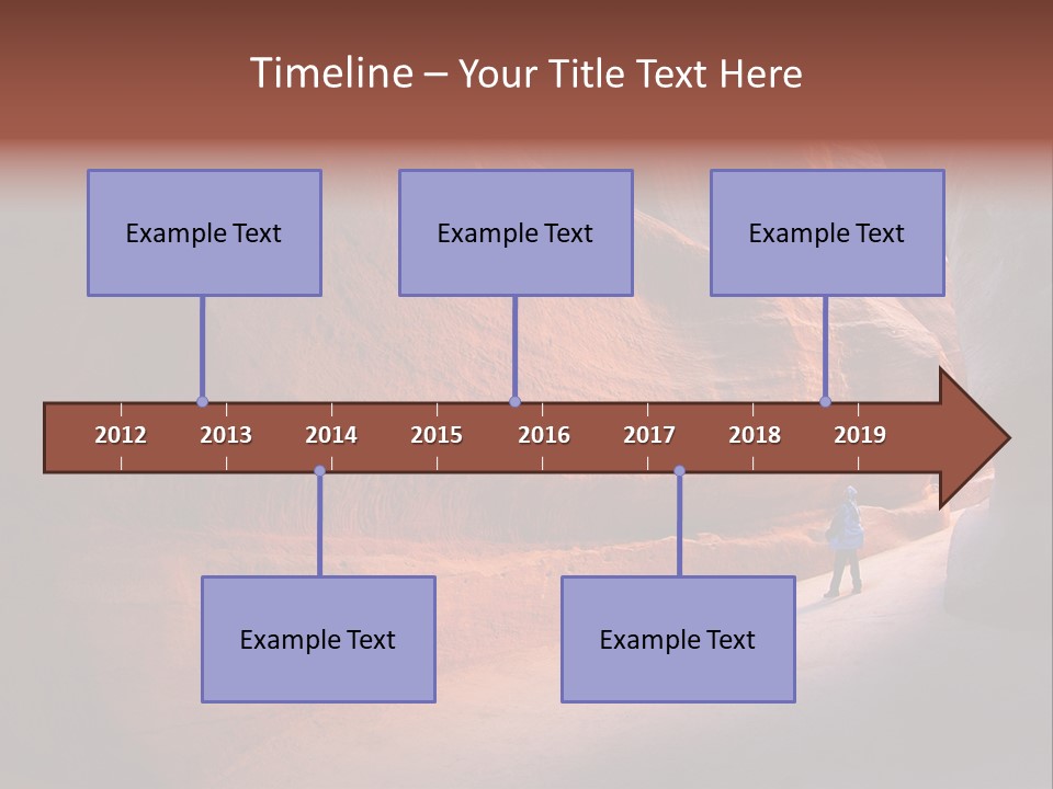 A Person Standing In The Middle Of A Canyon PowerPoint Template