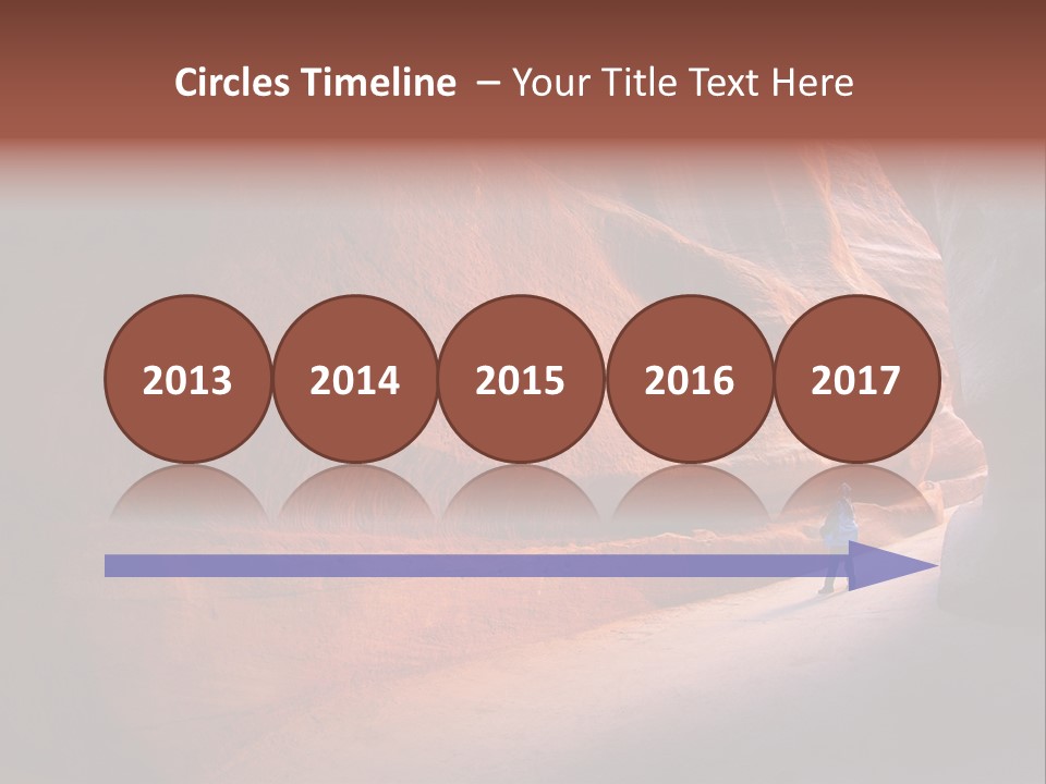 A Person Standing In The Middle Of A Canyon PowerPoint Template