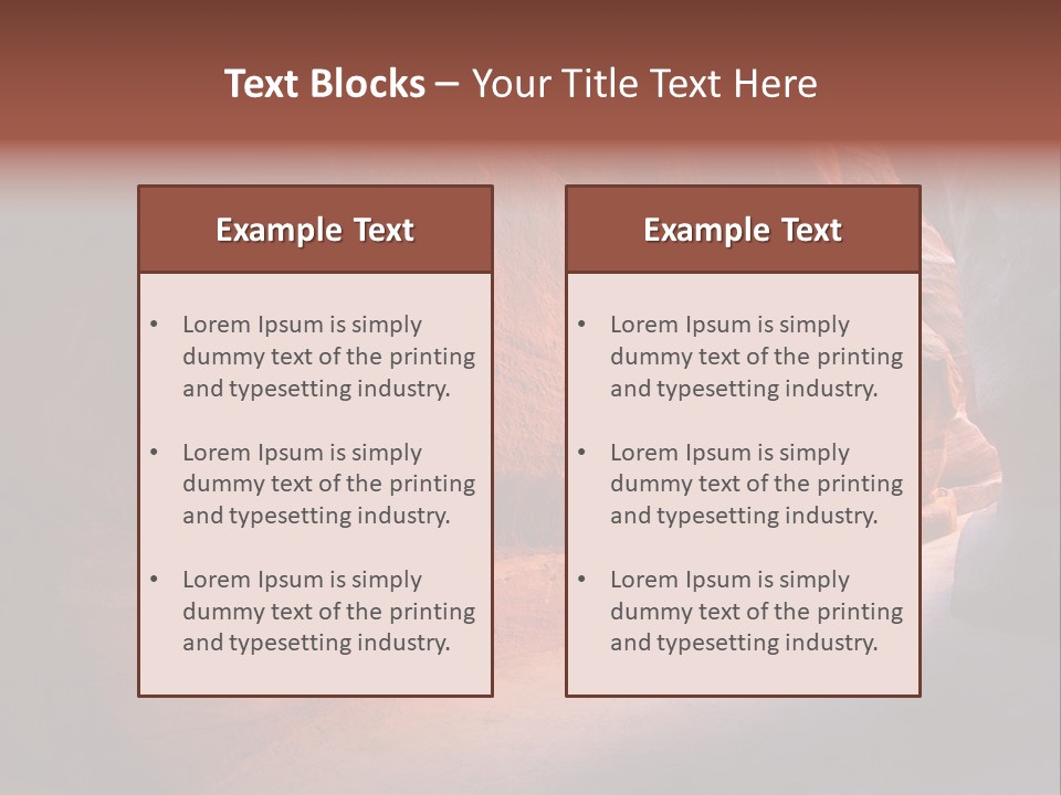 A Person Standing In The Middle Of A Canyon PowerPoint Template