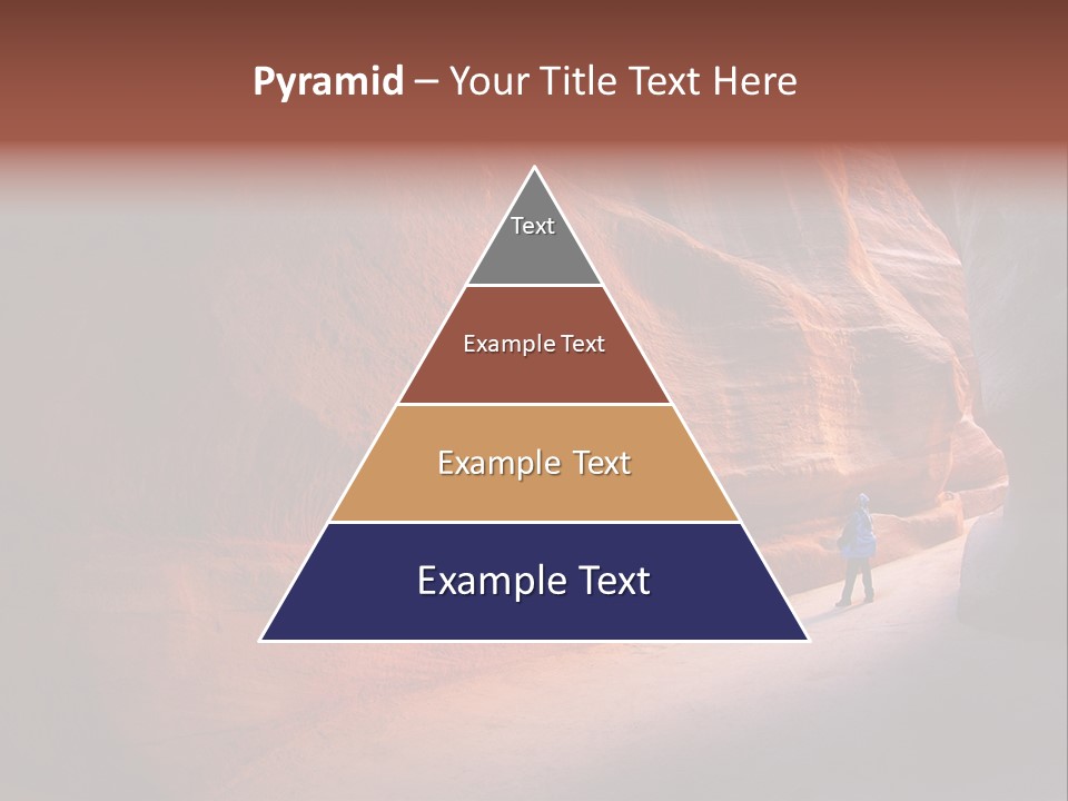 A Person Standing In The Middle Of A Canyon PowerPoint Template