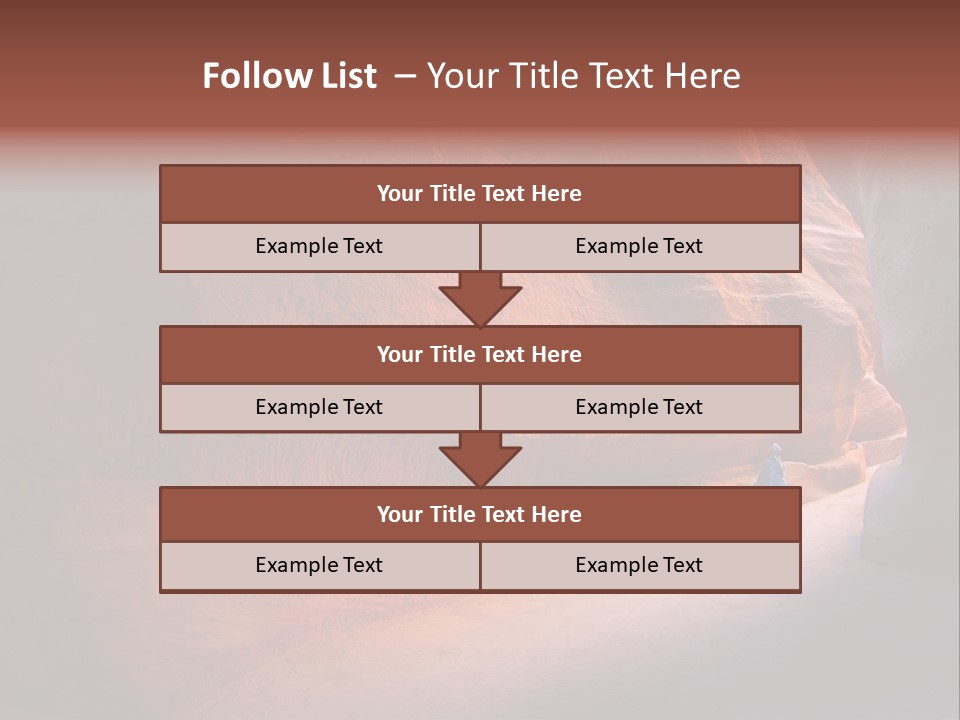 A Person Standing In The Middle Of A Canyon PowerPoint Template
