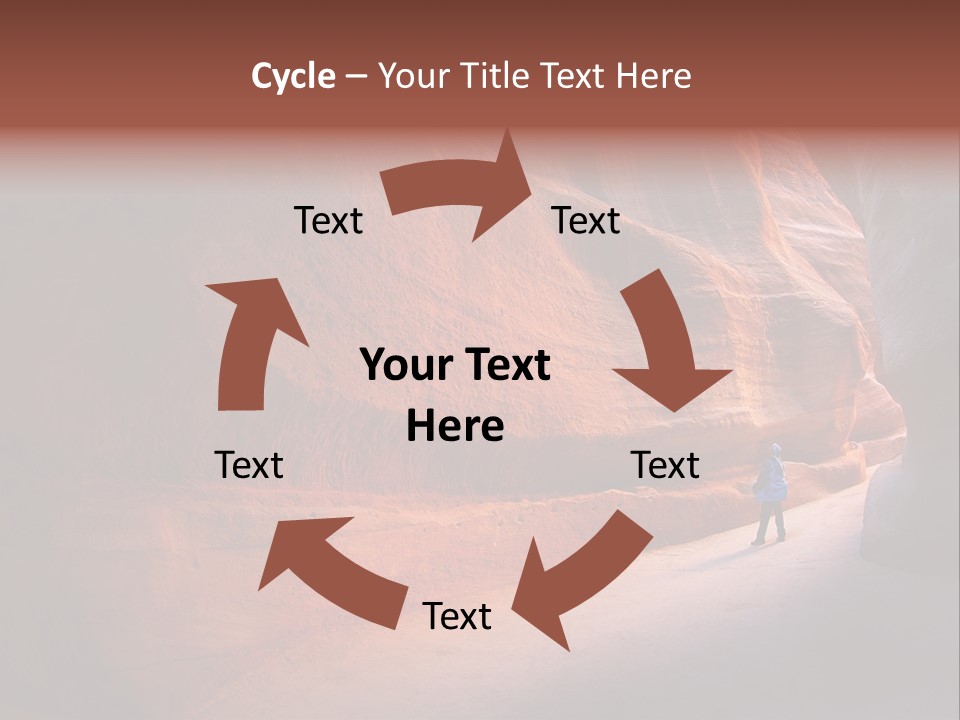 A Person Standing In The Middle Of A Canyon PowerPoint Template